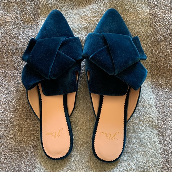 J. Crew Shoes - Jcrew velvet sliders size 7.5